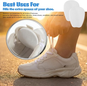 Coussinets de semelle en feutre blanc auto-adhésifs antidérapants pour chaussures <span class=keywords><strong>trop</strong></span> grandes, inserts rembourrés doux pour hommes et femmes - Product Image 6
