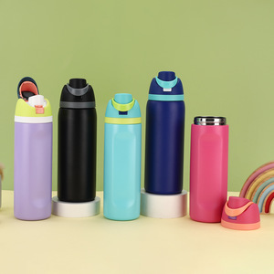 Borraccia Personalizzata <span class=keywords><strong>con</strong></span> Logo, Bottiglia d'Acqua in Acciaio Inox, Tumbler Personalizzato <span class=keywords><strong>con</strong></span> <span class=keywords><strong>Beccuccio</strong></span> e Coperchio <span class=keywords><strong>con</strong></span> Cannuccia, Tazza Sportiva Isolata Sottovuoto <span class=keywords><strong>con</strong></span> Manico - Product Image 4