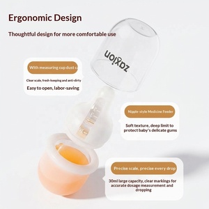 Produits pour bébés écologiques sans BPA, logo personnalisé, sucette d'alimentation, tétine anti-étouffement, <span class=keywords><strong>biberon</strong></span> en silicone pour médicaments pour bébés - Product Image 5
