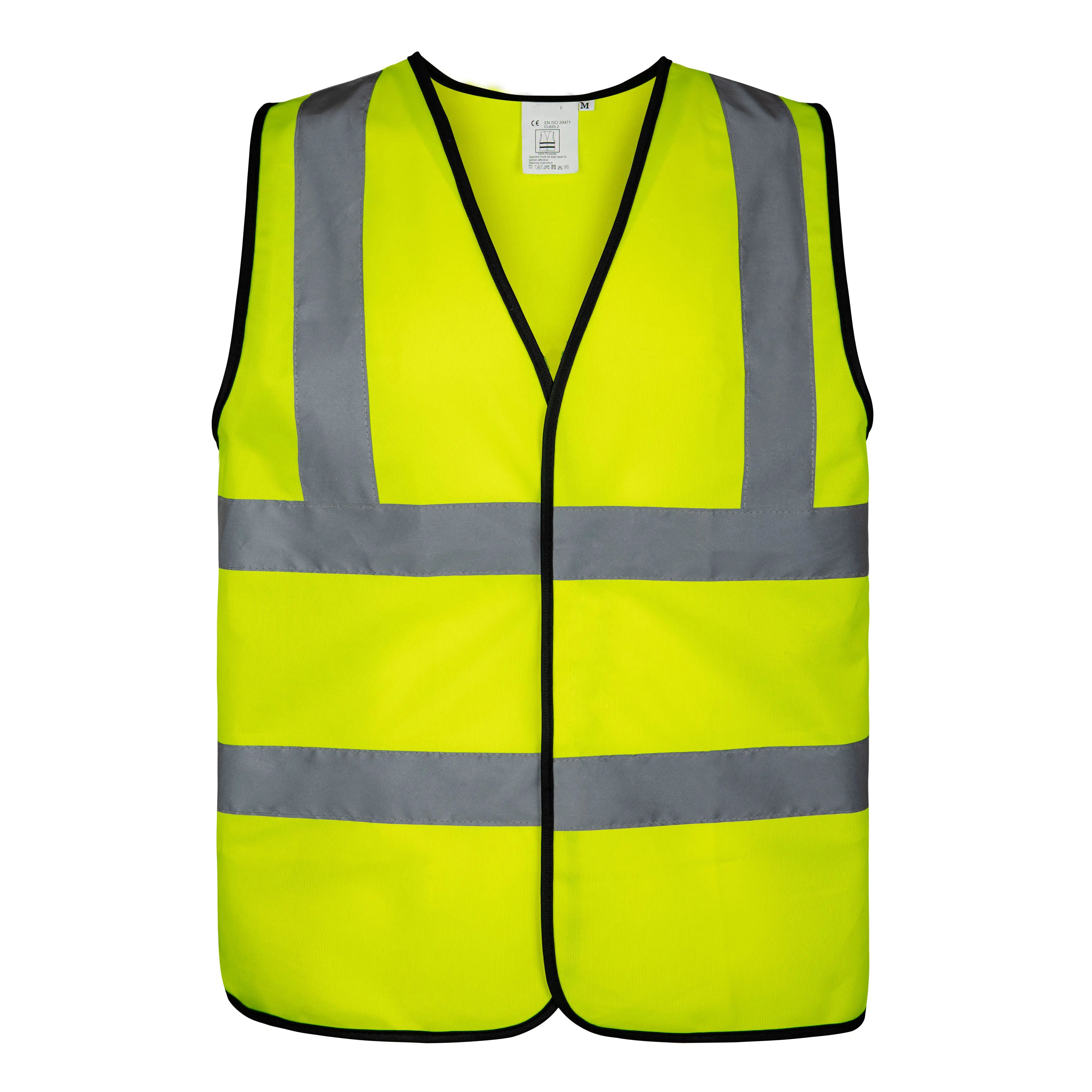 Gilet de sécurité logo personnalisé EN ISO 20471 120G polyester multicolore haute visibilité gilet de sécurité jaune hi viz gilet pour hommes