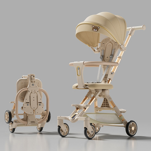 <span class=keywords><strong>Poussette</strong></span> bébé pliable légère <span class=keywords><strong>en</strong></span> métal personnalisable à quatre roues, <span class=keywords><strong>poussette</strong></span> portable <span class=keywords><strong>2</strong></span> <span class=keywords><strong>en</strong></span> <span class=keywords><strong>1</strong></span>, grande roue arrière, pour les enfants de 3 ans, intérieur - Product Image 3