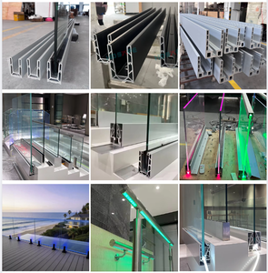 Rampe en verre avec éclairage LED de style américain pour terrasse extérieure, balcon, restaurant, rampe LED pour usage résidentiel et commercial - Product Image 5