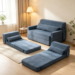 Modern <b>Single</b> Size Folding <b>Sofa</b> <b>Bed</b> Multifunctional Foldable Couch For Living Room Bedroom Guest Use - Product Image 1