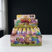 Chocolats au lait solides à thème dinosaure pour bébés avec biscuits et jouet, boîte de 48 pièces pour fêtes d'enfants, vente en gros