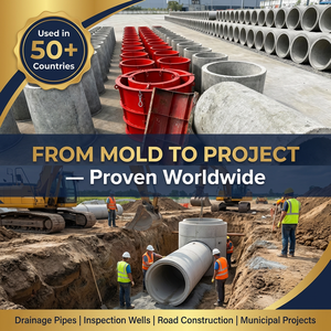 Molde de Acero Personalizable para Pozos de Hormigón, Molde Manual para Tuberías de Drenaje Subterráneo - Product Image 4