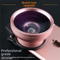 Meilleures ventes pour kit d'objectifs compatibles APL-0.45WM 2 fonctions pour tous les smartphones, photographie, vidéo, clip vidéo, grand angle 0.45X, 12.5X, 15X