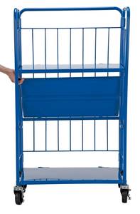 Supermarché au détail livraison Express logistique 3 côtés chariot de stockage galvanisé métal pliable rouleau conteneur - Product Image 3