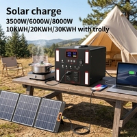 Générateur solaire portable 5KW/7KW/5000W/8000W MPPT Station lithium-ion pour camping-car Congélateur Cafetière pour utilisation en voiture Livraison directe disponible