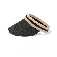 Nouveau style printemps-été : Chapeau de soleil pour enfants, à calotte ouverte, en paille tressée, à large bord, tendance, pour les loisirs en extérieur et la plage