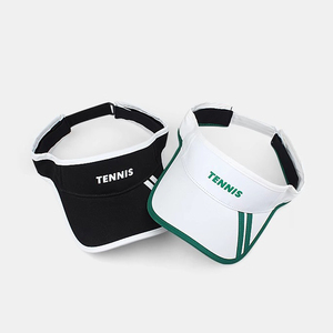 Casquette à visière de <span class=keywords><strong>tennis</strong></span> en caoutchouc rehaussé avec logo personnalisé du fabricant Visière légère à séchage rapide pour hommes et femmes - Product Image 2