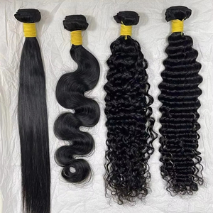 Letsfly Virgin Human Hair Bundles 8A Natural Brazilian Remy Hair Bundles 100gram Straight <b>Body</b> <b>Wave</b> Curly Hair Thick Extensions - Product Image 1