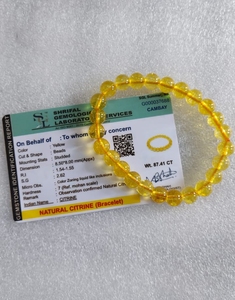 Bracelet en citrine polie de qualité supérieure, bijoux en cristal faits à la main pour l'abondance et l'alignement des chakras, disponible à un bon prix - Product Image 6