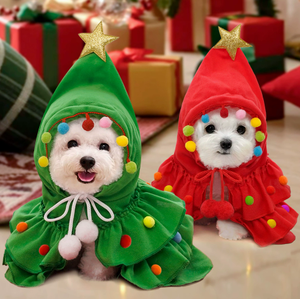 Cape de Noël pour chien, costume mignon pour chiot, tissu doux, tenue de fête pour petits et moyens chiens - Product Image 6