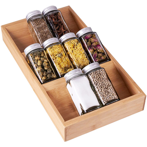 2026 3-Tier Bamboo Storage Rack Organizer for Drawer Large <strong>Spice</strong> <strong>Tray</strong> for Kitchen Storage and Organization - Product Image 1