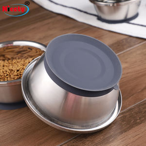 Çevre Dostu Paslanmaz Çelik Evcil Hayvan Mama Kabı Kaymaz Kauçuk Taban Kolay Temizlenir Köpekler ve Kediler için Küçük Büyük Boy Seçenekleri Mevcut - Product Image 6