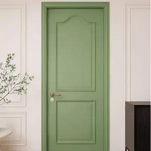 American modern style acrylic interior door Polymer door panel indoor green children's solid wood house door