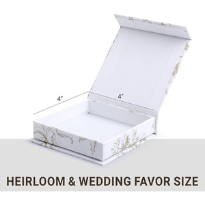 Luxury souvenir gift <b>box</b> with <b>magnetic</b> cover - elegant gold flower design can be customized according to needs - Product Image 2