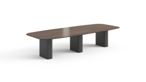 Mesa <span class=keywords><strong>de</strong></span> Conferencia Rectangular Redondeada <span class=keywords><strong>de</strong></span> Madera, Mesa <span class=keywords><strong>de</strong></span> <span class=keywords><strong>Reuniones</strong></span> Grande para Oficina con Caja para Cables para Sala <span class=keywords><strong>de</strong></span> Conferencias - Product Image 5