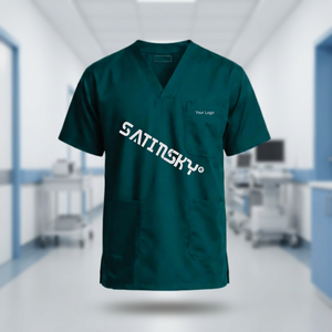 Uniforme Médico de Primera Calidad para Hombre, Cuello en V, Color Verde Oscuro, Nueva Generación, Uniforme Médico e Instrumentos Quirúrgicos - Product Image 1