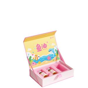 Caja de regalo de aceite de pescado, caja de regalo personalizada para suplementos, caja de regalo creativa personalizada para productos de salud, caja de regalo abatible de estilo retro personalizada - Product Image 5