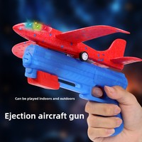 Pistolet à mousse en plastique à éjection manuelle, best-seller transfrontalier, jouet d'extérieur parent-enfant, lanceur lumineux pour enfants