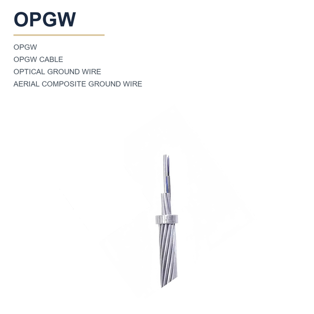 OPGW-12B1-90 12-Core 90mm 36kV Rated Aluminum-clad Steel Conductor Uninsulated High Voltage Power Cable for Electrical Supplies