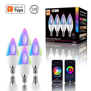Tuya Thông Minh Nhôm <span class=keywords><strong>LED</strong></span> Nến Ánh Sáng Thay Đổi Độ Sáng Màu Sắc Thay Đổi <span class=keywords><strong>Wifi</strong></span> Bóng Đèn Alexa Google Thông Minh Ánh Sáng - Product Image 2