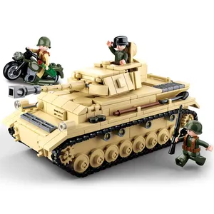 Zhorya Sluban 543pcs Panzer IV military series tank building blocks tank model building kits