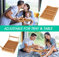 Table pliante en bambou écologique à un niveau avec pieds repliables pour salon, TV, ordinateur portable – Vente chaude directe usine