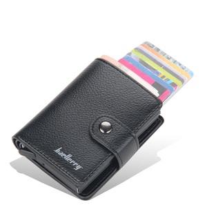 Portefeuille à Double trame automatique, porte-cartes de crédit et cartes d'identité pour femmes et hommes, étui à Protection RFID, Popup nouveau Style - Product Image 1