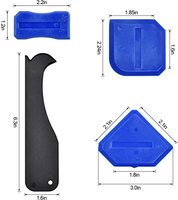 Scellant en Silicone, Kit d'outils de calfeutrage de sol, pour cuisine, salle de bains, fenêtre de sol, douche, 3 — 4 pièces