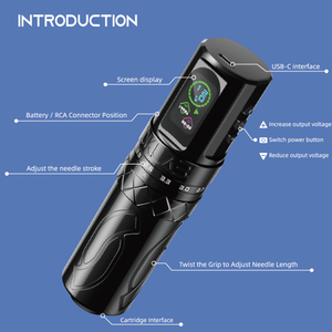 Adjustable Stroke Wireless <b>Rotary</b> Tattoo Pen Kit Cartridge <b>Machine</b> for Professional Tattoo Artists - Product Image 6
