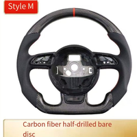 Pour Audi A3 A4L A5 Q3 Q5 ancienne mise à niveau vers un nouveau modèle haut de gamme volant à fond plat en cuir de fibre de carbone