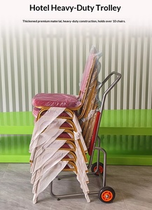Shopping Mall Hotel Event Transport <b>Chair</b> Trolley, Wheeled Assistant Seat for Moving Portable Stages and Banquet Equipment - Product Image 5