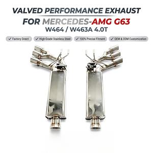 Système d'échappement Catback à soupapes en acier inoxydable Vortex pour Mercedes AMG G63 W464 W463A 4.0T avec 6 sorties latérales - Product Image 1