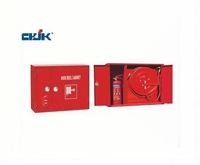 Armoire à incendie double porte en acier doux avec enrouleur de tuyau flexible, boîte de rangement pour extincteur, revêtement poudré, protection incendie durable