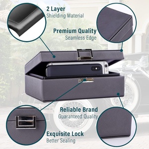 Nouvelle boîte Faraday pour clés de voiture avec blocage <span class=keywords><strong>RFID</strong></span>, <span class=keywords><strong>anti</strong></span>-vol, blocage du signal, construction en aluminium - Product Image 4