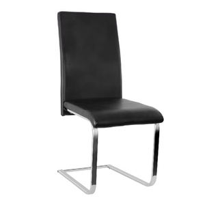 Paquete de 6 sillas de comedor de cuero para boda, sillas apilables de cuero en color blanco con muestra gratis - Product Image 1