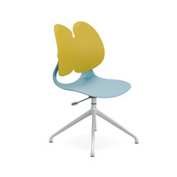 Chaise de salle à manger empilable moderne en bois plastique, pieds en bois massif, pour réception, réunion, étudiant, lecture, hôtel, bureau