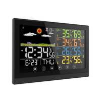 Station météo intérieure sans fil 3 capteurs extérieurs Contrôleur de température LCD Prévision de la pression d'air ABS OEM Personnalisable