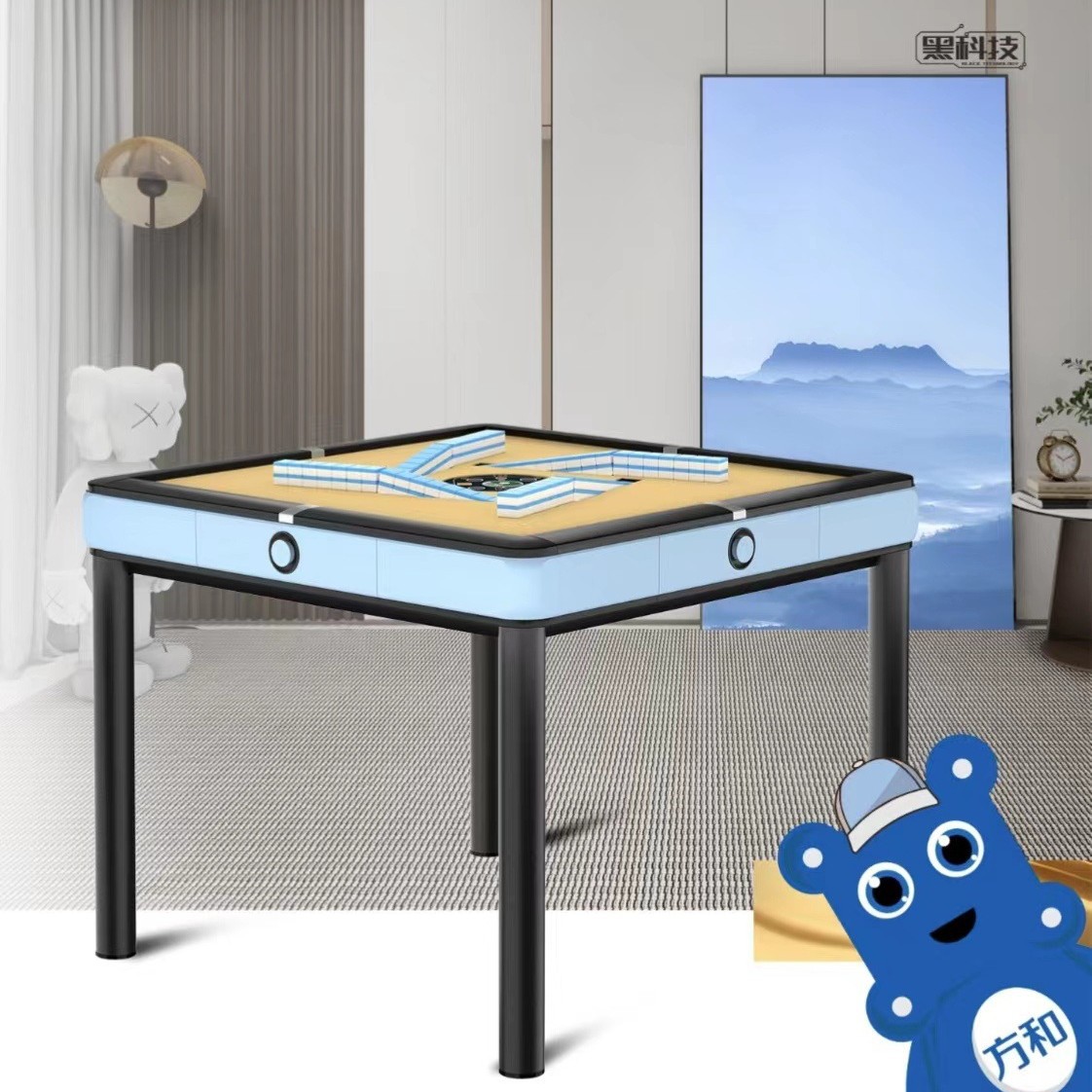 Table style-far peak blue