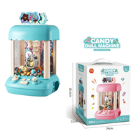 Mini machine à griffes électrique pour enfants, jeu d'arcade à domicile, attrapeur de bonbons et de poupées, avec mini poupées en peluche, jouet interactif pour enfants