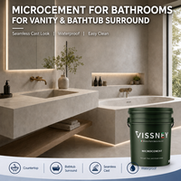 Microciment flexible Vissney pour la résistance aux fissures, revêtement décoratif pour murs et sols, imperméable