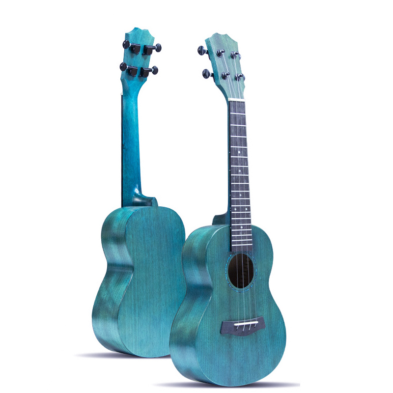 Ukulele de madera maciza de 23 pulgadas-Azul