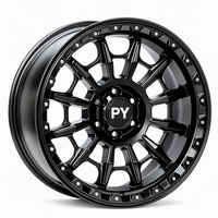 Jantes en alliage forgées en maille noire brillante PY pour tout-terrain, 16-24 pouces, pour 4x4, SUV, camionnettes, personnalisées