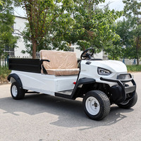 Voiturette de golf électrique multi-usage 2 places, capacité 5-6 tonnes, avec benne de chargement, autonomie 90 km, pneus tout-terrain 12 pouces