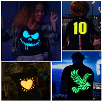 T-shirt de course réfléchissant avec logo personnalisé, séchage rapide, impression réfléchissante pour événements nocturnes