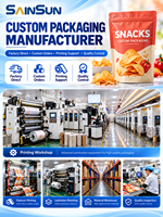 Sachets refermables à fermeture éclair personnalisés avec logo OEM, tailles sur mesure pour emballages alimentaires de chips, noix, biscuits et snacks