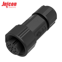 Connecteur industriel étanche M19 IP68 à visser mâle/femelle avec boîtier en nylon pour montage sur panneau, idéal pour utilisation sous-marine
