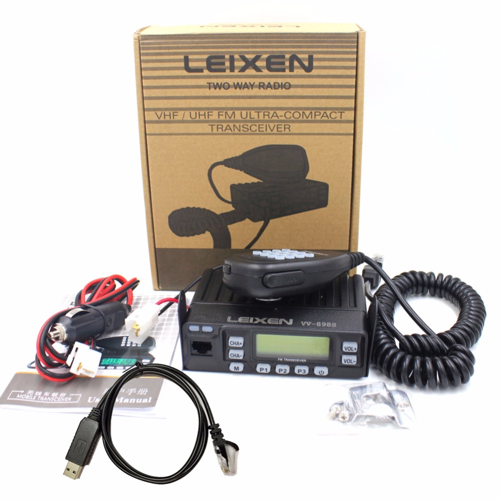 LEIXEN VV-898S Mobile Radio U/V 25W 199CH CTCSS/DCS FM DTMF VOX Scram Scanner Mini Wireless Communaction